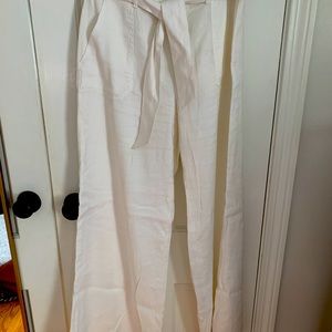 Banana Republic white high waist wide leg palazzo pants size 6